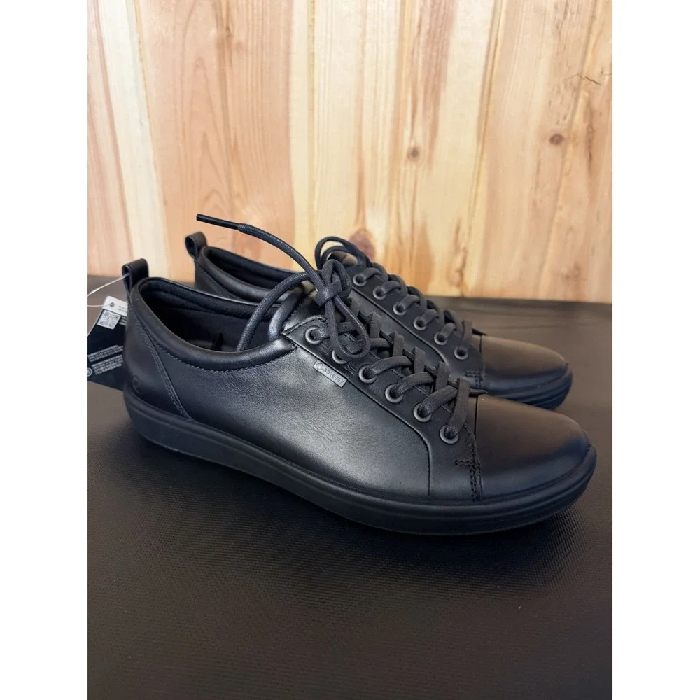 ECCO Soft 7 GTX Black Gore-Tex Waterproof Sneaker Shoes EU 40 Women's 9 - 9.5 US